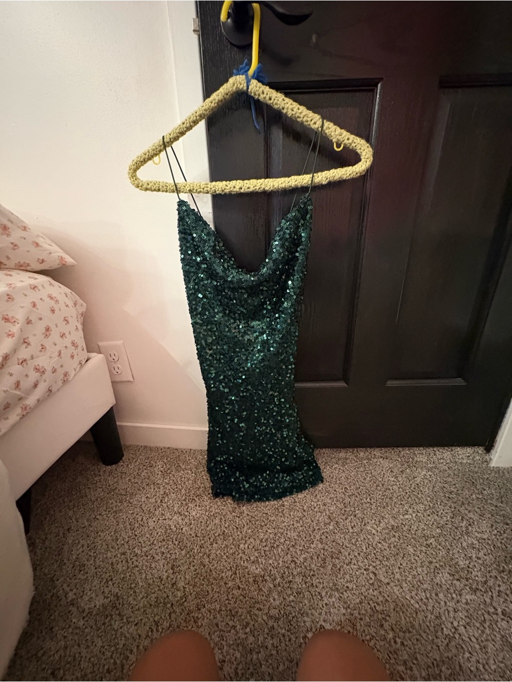 Windsor Emerald Green Sequin Mini Dress